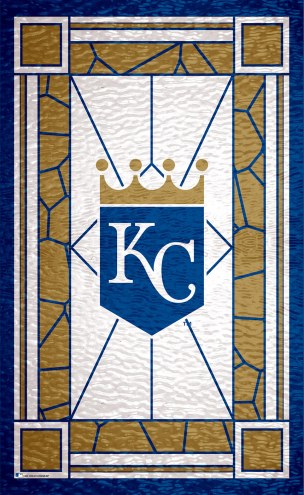 Kansas City Royals 11&quot; x 19&quot; Stained Glass Sign