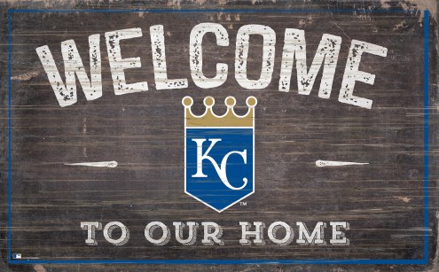 Kansas City Royals 11&quot; x 19&quot; Welcome to Our Home Sign