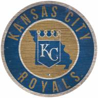 Kansas City Royals 12" Circle with State Sign