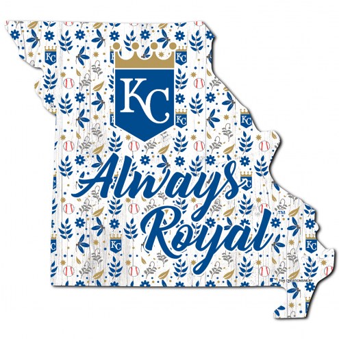 Kansas City Royals 12&quot; Floral State Sign