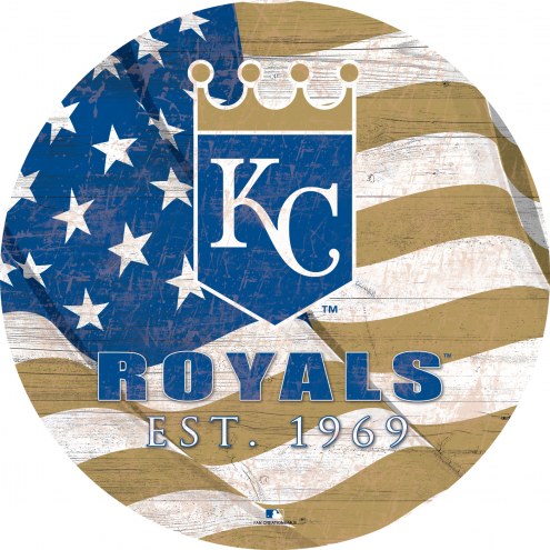 Kansas City Royals 12&quot; Team Color Flag Circle Sign