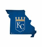 Kansas City Royals 12" Team Color Logo State Sign