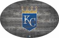 Kansas City Royals 46" Distressed Wood Oval Sign