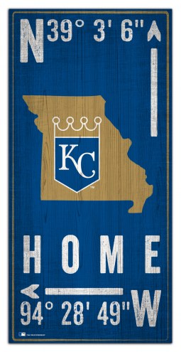 Kansas City Royals 6&quot; x 12&quot; Coordinates Sign
