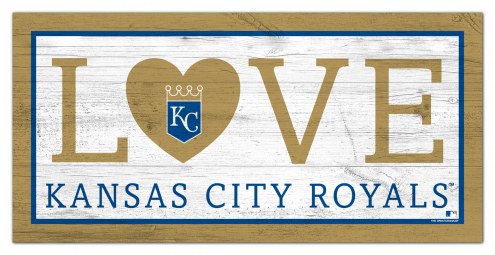 Kansas City Royals 6&quot; x 12&quot; Love Sign