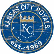 Kansas City Royals Distressed Round Sign