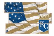 Kansas City Royals Flag 3 Plank Sign