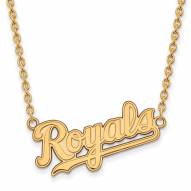 Kansas City Royals Sterling Silver Gold Plated Large Pendant Necklace