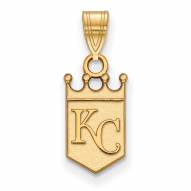Kansas City Royals Logo Art Sterling Silver Gold Plated Small Pendant