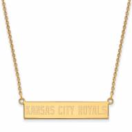 Kansas City Royals Sterling Silver Gold Plated Bar Necklace