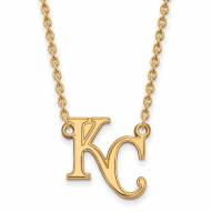 Kansas City Royals Sterling Silver Gold Plated Large Pendant Necklace