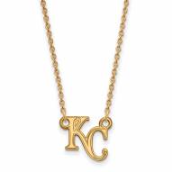 Kansas City Royals Sterling Silver Gold Plated Small Pendant Necklace