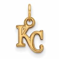 Kansas City Royals MLB Sterling Silver Gold Plated Extra Small Pendant