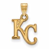 Kansas City Royals MLB Sterling Silver Gold Plated Small Pendant