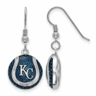 Kansas City Royals Sterling Silver Baseball Earrings