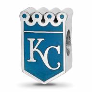 Kansas City Royals Sterling Silver Enameled Bead