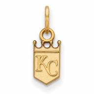 Kansas City Royals Sterling Silver Gold Plated Extra Small Pendant