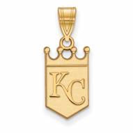 Kansas City Royals Sterling Silver Gold Plated Medium Pendant