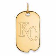 Kansas City Royals Sterling Silver Gold Plated Small Dog Tag