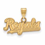 Kansas City Royals Sterling Silver Gold Plated Small Pendant