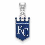 Kansas City Royals Sterling Silver Small Enameled Pendant