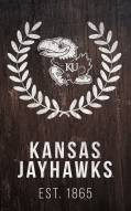 Kansas Jayhawks 11" x 19" Laurel Wreath Sign