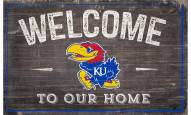 Kansas Jayhawks 11" x 19" Welcome to Our Home Sign