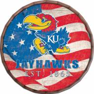 Kansas Jayhawks 16" Flag Barrel Top