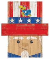 Kansas Jayhawks 19" x 16" Patriotic Head