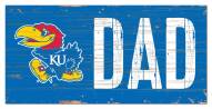 Kansas Jayhawks 6" x 12" Dad Sign