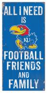 Kansas Jayhawks 6" x 12" Friends & Family Sign