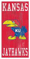 Kansas Jayhawks 6" x 12" Heritage Logo Sign