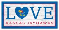 Kansas Jayhawks 6" x 12" Love Sign