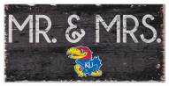 Kansas Jayhawks 6" x 12" Mr. & Mrs. Sign