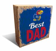 Kansas Jayhawks Best Dad 6" x 6" Block
