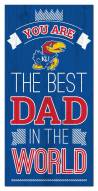 Kansas Jayhawks Best Dad in the World 6" x 12" Sign