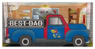 Kansas Jayhawks Best Dad Truck 6" x 12" Sign