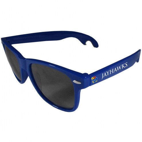 Kansas Jayhawks Blue Beachfarer Bottle Opener Sunglasses