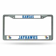 Kansas Jayhawks College Chrome License Plate Frame