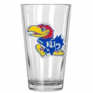 Kansas Jayhawks College 16 Oz. Pint Glass 2-Piece Set