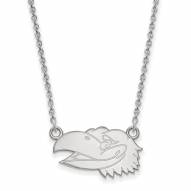 Kansas Jayhawks Sterling Silver Small Pendant Necklace
