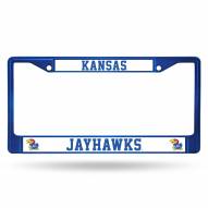 Kansas Jayhawks Color Metal License Plate Frame