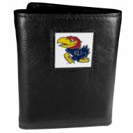 Kansas Jayhawks Deluxe Leather Tri-fold Wallet in Gift Box