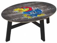 Kansas Jayhawks Distressed Wood Coffee Table