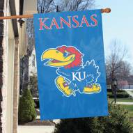 Kansas Jayhawks NCAA Applique 2-Sided Banner Flag
