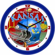 Kansas Jayhawks Football Helmet Wall Clock