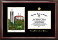 Kansas Jayhawks Gold Embossed Diploma Frame with Campus Images Lithograph