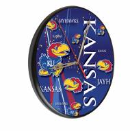Kansas Jayhawks Digitally Printed Wood Clock