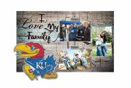 Kansas Jayhawks I Love My Family Clip Frame