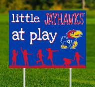 Kansas Jayhawks Little Fans at Play 2-Sided Yard Sign